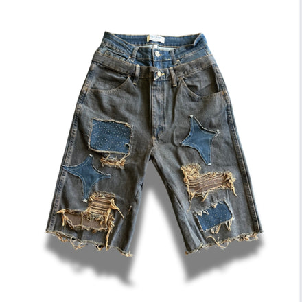 Muddy Blue Double Jorts